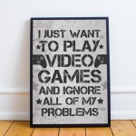 Gaming Prints Framed For Boys Bedroom Gamer Gift Gaming Sign