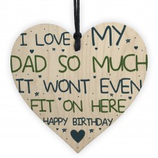 Birthday Gift For Dad Novelty Wooden Heart Sign Funny Gifts