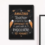 AMAZING Teacher Gift FRAMED Thank You Message For Teacher