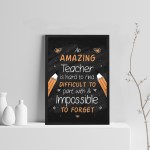 AMAZING Teacher Gift FRAMED Thank You Message For Teacher