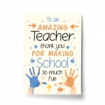 Amazing Teacher Print Thank You Gift For Nursery Teacher