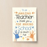 Amazing Teacher Print Thank You Gift For Nursery Teacher