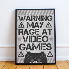 Funny Gamer Gift Gamer Print Framed Gaming Sign For Wall Boys 