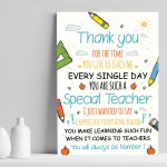 Leaving Gift For Teacher Teaching Assistant Thank You Poem 