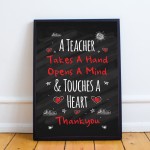 Teacher Print Leaving Gift Thank You Gift For Teacher Assistant