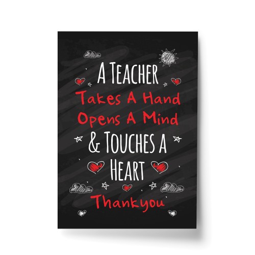 Touch A Heart Teacher Gift Teacher Print Thank You Assistant