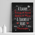 Touch A Heart Teacher Gift Teacher Print Thank You Assistant