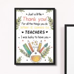 Class Gift For Teacher Framed Print Thankyou Gift For Teacher 