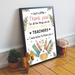 Class Gift For Teacher Framed Print Thankyou Gift For Teacher 