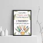 Class Gift For Teacher Framed Print Thankyou Gift For Teacher 