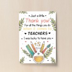 Classroom Print ThankYou Gift For Teacher Teaching Assistant