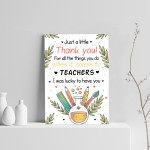 Classroom Print ThankYou Gift For Teacher Teaching Assistant