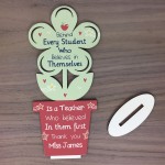 Gift For Teacher And Assistant Wood Flower Thank You Gift