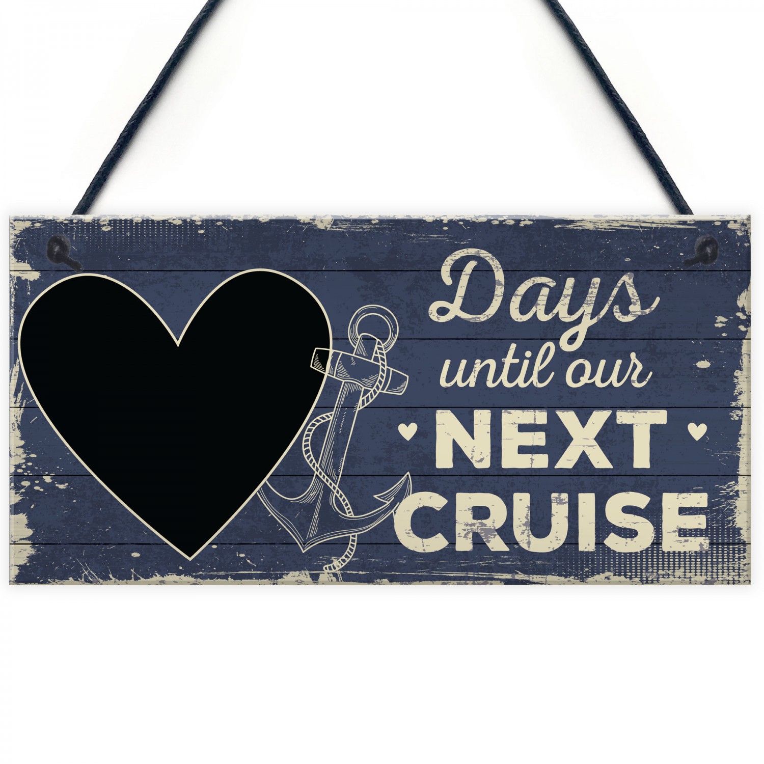 Holiday Countdown Chalkboard Plaque can be personalised 
