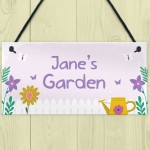 Garden Sign Personalised Hanging Garden Plaque Butterfly Plaque