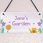Garden Sign Personalised Hanging Garden Plaque Butterfly Plaque