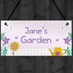 Garden Sign Personalised Hanging Garden Plaque Butterfly Plaque