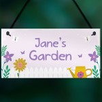 Garden Sign Personalised Hanging Garden Plaque Butterfly Plaque