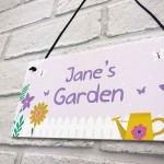 Garden Sign Personalised Hanging Garden Plaque Butterfly Plaque