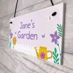 Garden Sign Personalised Hanging Garden Plaque Butterfly Plaque