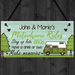 PERSONALISED Motorhome Rules Sign Caravan Rules Sign Gift