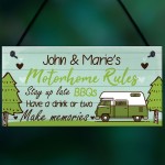 PERSONALISED Motorhome Rules Sign Caravan Rules Sign Gift