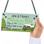 PERSONALISED Motorhome Rules Sign Caravan Rules Sign Gift