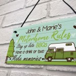 PERSONALISED Motorhome Rules Sign Caravan Rules Sign Gift