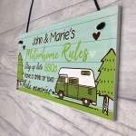 PERSONALISED Motorhome Rules Sign Caravan Rules Sign Gift