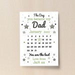 Personalised Fathers Day Gifts For Daddy Grandad Print Calendar