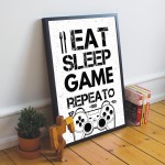 Gaming Print Framed For Boy Bedroom Man Cave Sign Gamer Gift