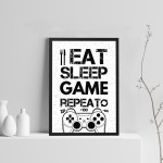 Gaming Print Framed For Boy Bedroom Man Cave Sign Gamer Gift