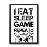Gaming Print Framed For Boy Bedroom Man Cave Sign Gamer Gift