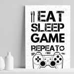 Boys Bedroom Decor White Gaming Print For Wall Boys Bedroom 