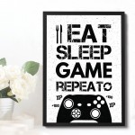 Boys Bedroom Decor Framed Gaming Print For Wall Gaming Sign