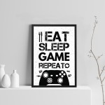 Boys Bedroom Decor Framed Gaming Print For Wall Gaming Sign