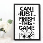 Framed Gaming Print For Wall Boys Bedroom Decor Gift For Him