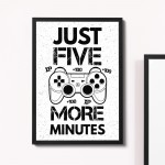 White Gaming Framed Prints Gaming Print For Wall Boys Bedroom