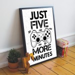 White Gaming Framed Prints Gaming Print For Wall Boys Bedroom