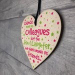 Chance Made Us Colleague Wooden Heart Fun Leaving Gift Thank You