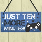 Blue Gaming Sign For Door Boy Bedroom Sign Wall Decor Gamer Gift