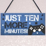Blue Gaming Sign For Door Boy Bedroom Sign Wall Decor Gamer Gift