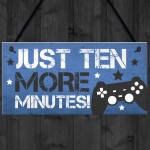 Blue Gaming Sign For Door Boy Bedroom Sign Wall Decor Gamer Gift