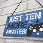 Blue Gaming Sign For Door Boy Bedroom Sign Wall Decor Gamer Gift