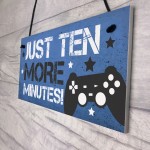 Blue Gaming Sign For Door Boy Bedroom Sign Wall Decor Gamer Gift
