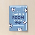 Boys Bedroom Wall Print Personalised Football Gift For Son