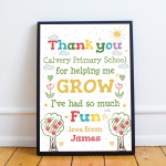 Personalised TEACHER Thank You Gift Class Quote Print Gift 