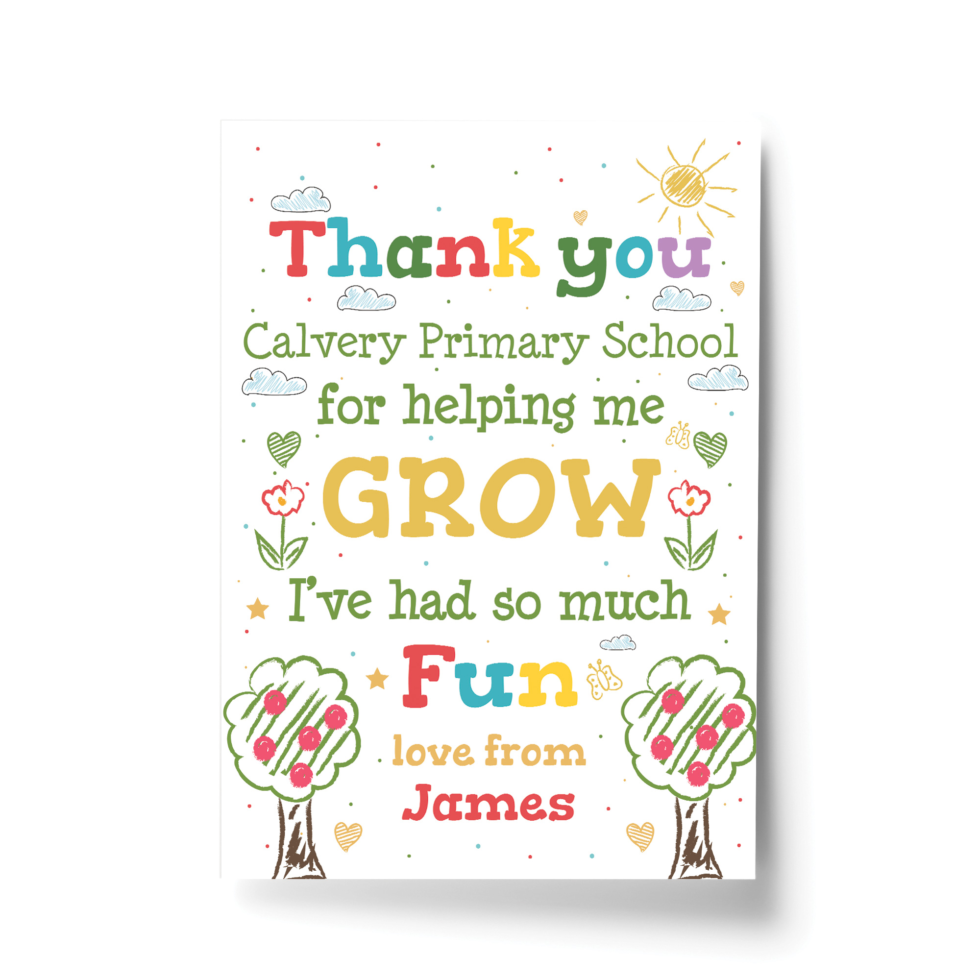 TEACHER Personalised Print Thank You Gift Class Quote Print Gift