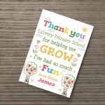 TEACHER Personalised Print Thank You Gift Class Quote Print Gift