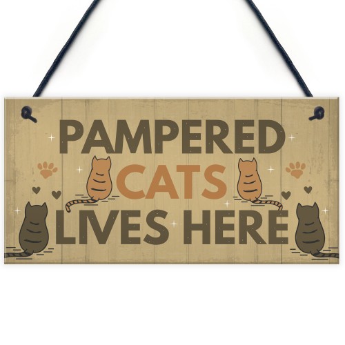 Funny Cat Sign For Home Sign For Gate Pet Sign Funny Cat Gift